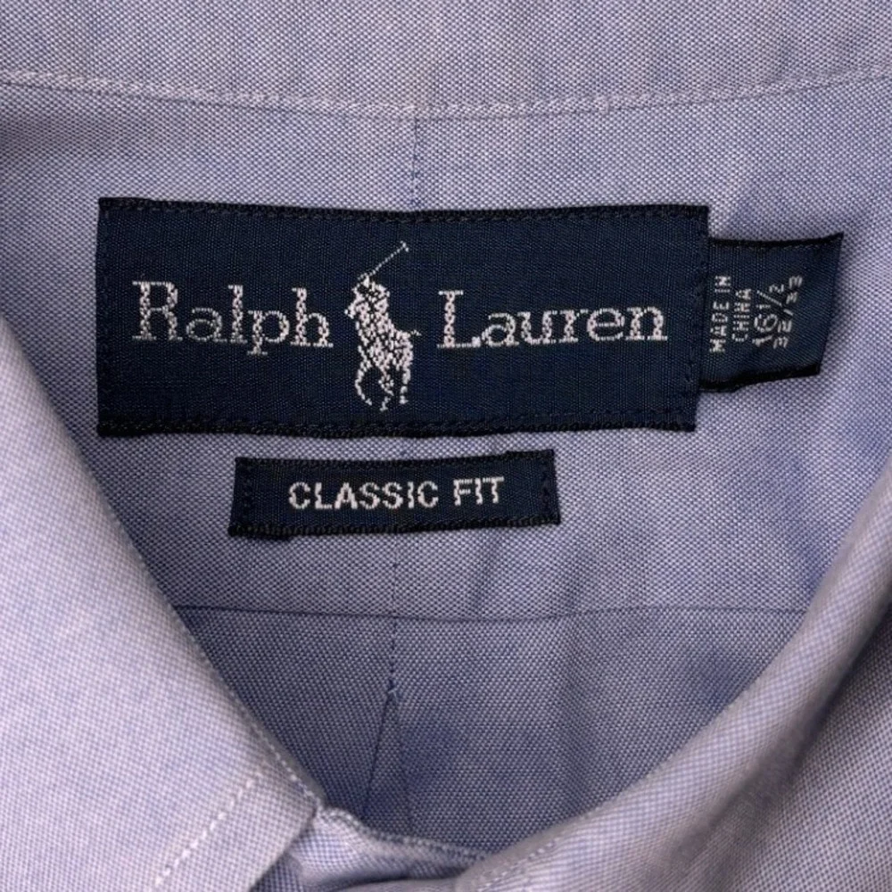 Polo Ralph Lauren Button Down‎ Shirt Mens 16.5 Blue Classic Fit Oxford L/S