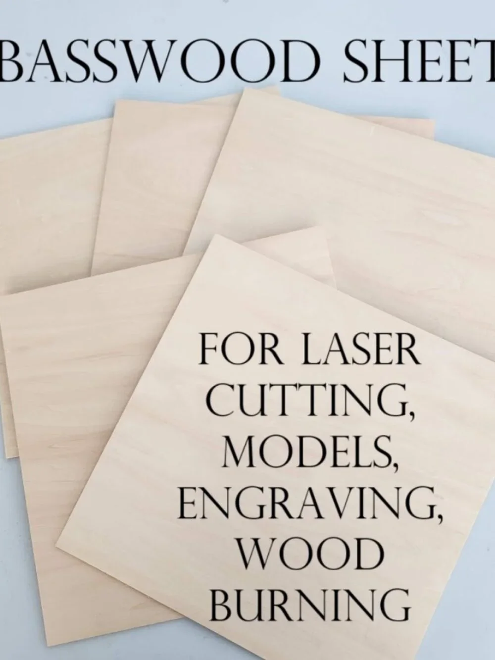 5 Pack Basswood Sheets 12
