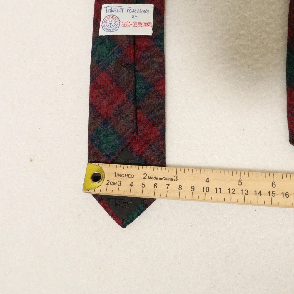Vintage Robert Talbott Tie Set Plaid Striped Preppy Wool Silk Kids