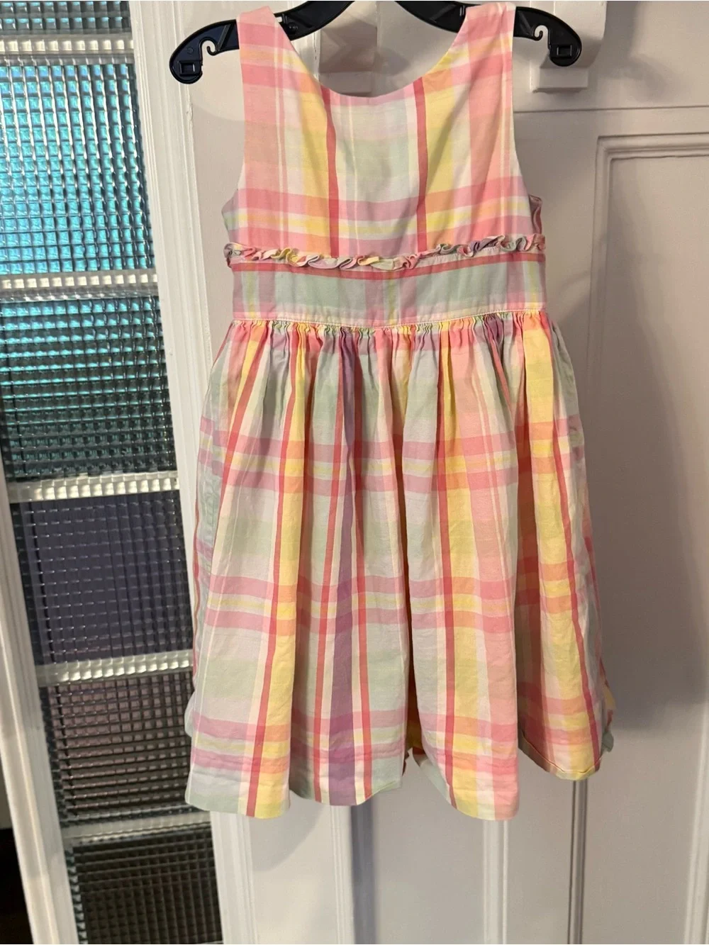 Polo Ralph Lauren Girls Cotton Plaid Shirt dress Multi Color Sz 4 NWT