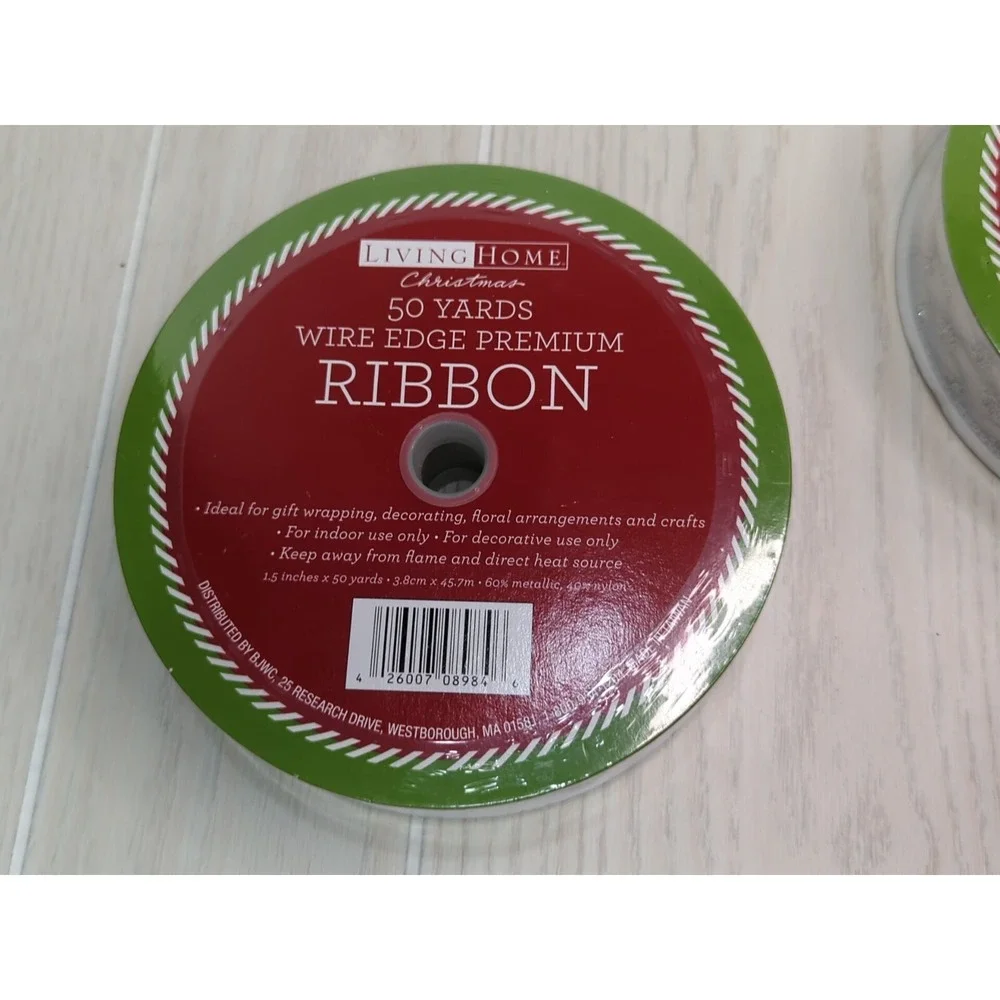 Living Home Christmas silver‎ wire edge 1.5