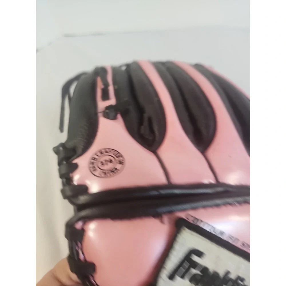 Franklin Left Hand Youth Girls Pink And Black Baseball Softball Mitt Size 9.5