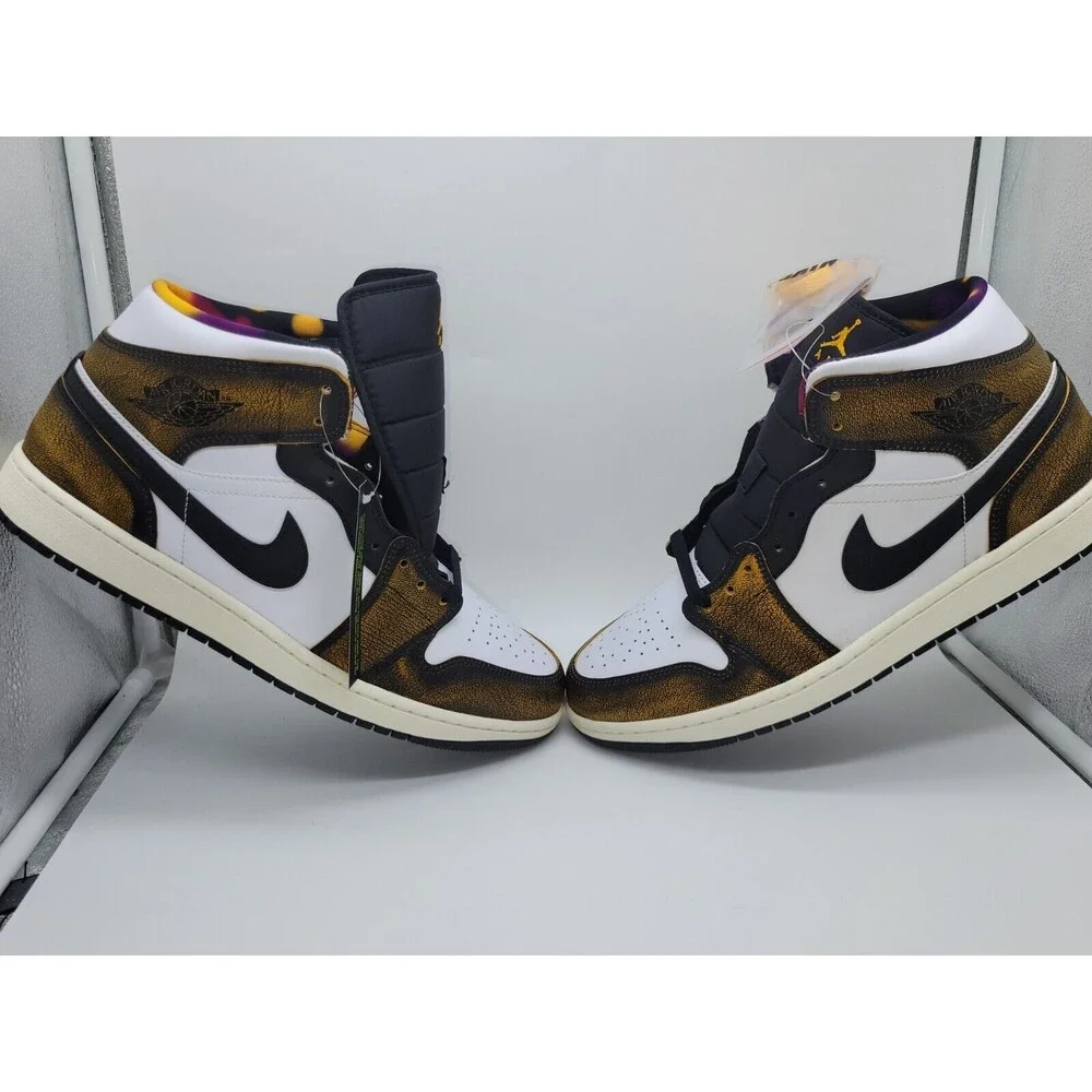 Jordan 1 Mid Sail/Taxi Size 11.5 Mens -DQ8417-071