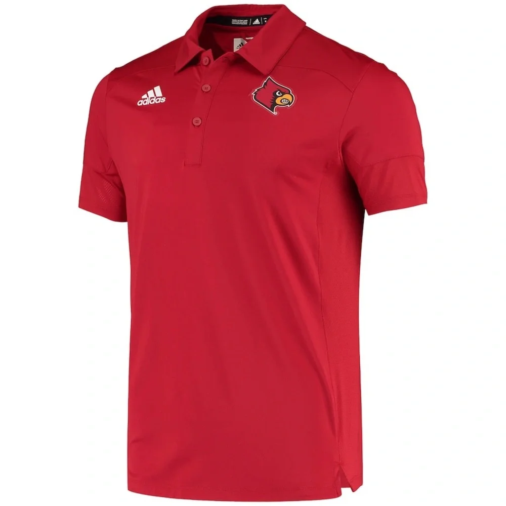 Adidas Men's Red Polo Shirt Louisville Cardinals‎