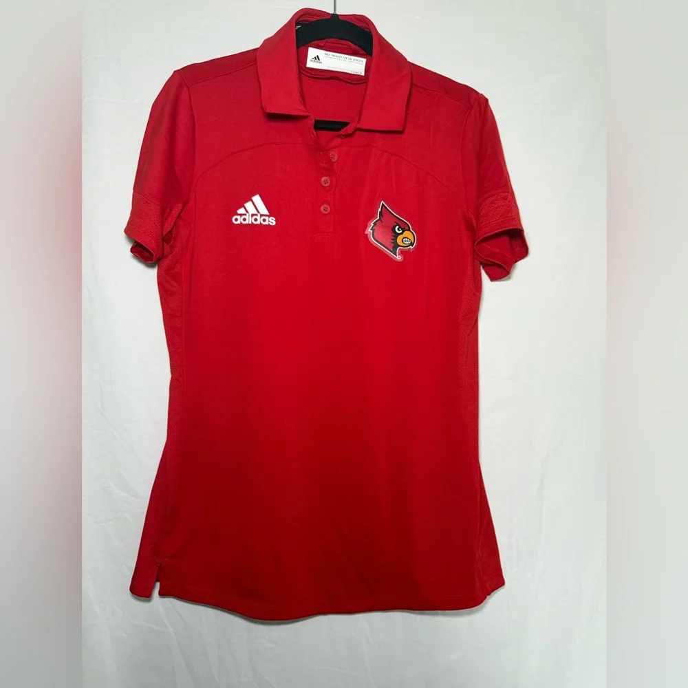 Adidas Men's Red Polo Shirt Louisville Cardinals‎