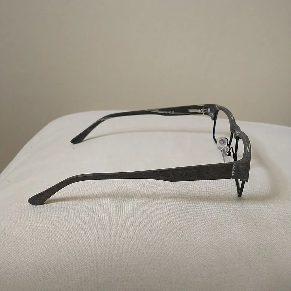 See Eyeglasses Frames Only 1813 C3 Black Brown 52-19-140 Metal Wood France
