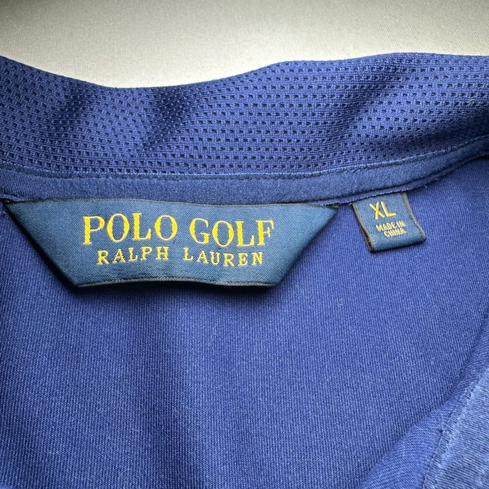 Polo Golf Ralph‎ Lauren Vest Mens XL Blue Quarter Zip Piedmont Driving Club Golf