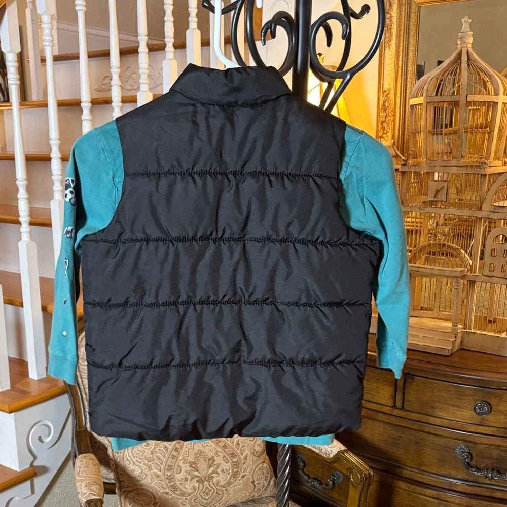 Old Navy Black Puffer‎ Vest AND Graphic Tee~Sz 5