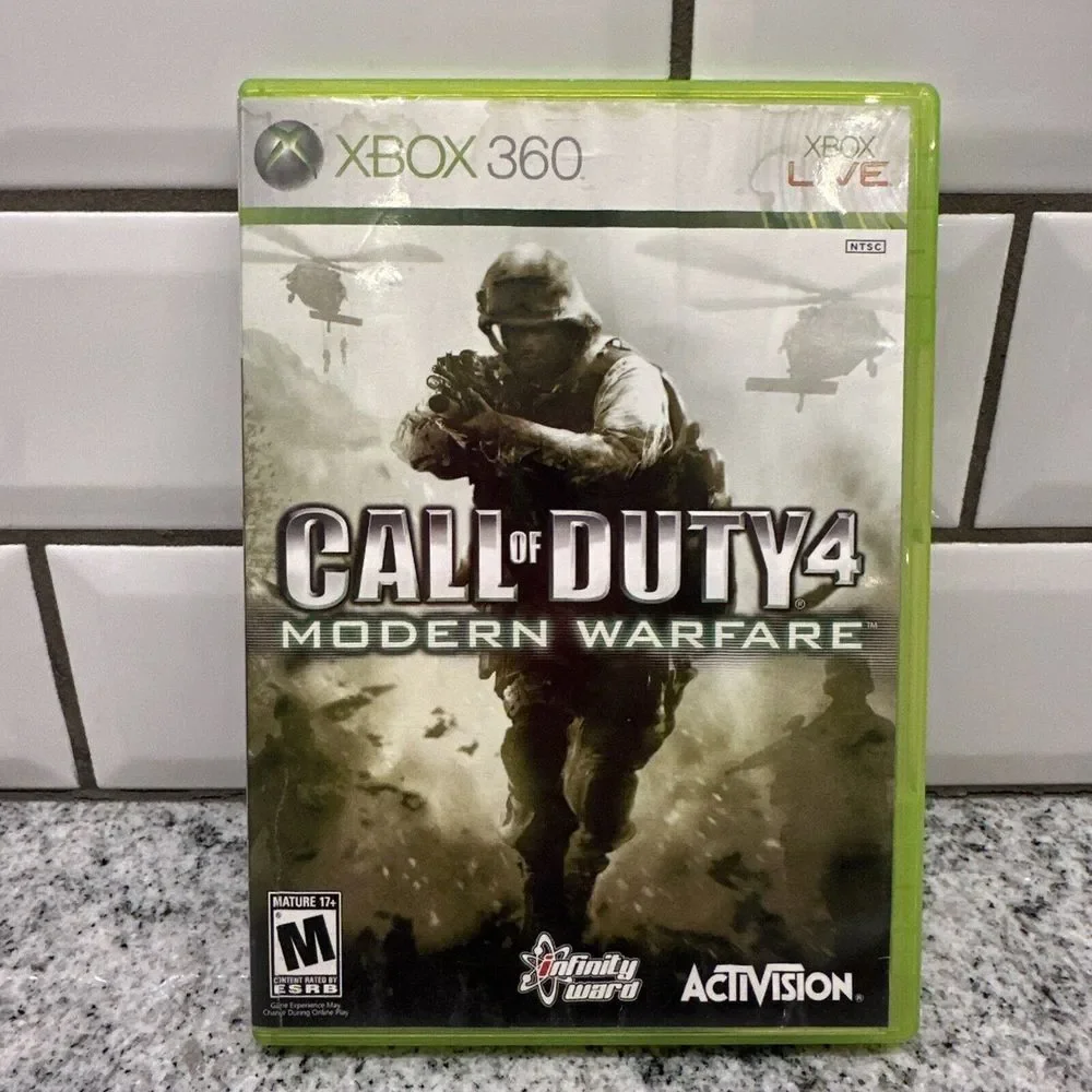 Call of Duty 4 Modern Warfare (Xbox 360) Complete Case Booklet CD Gaming Activis