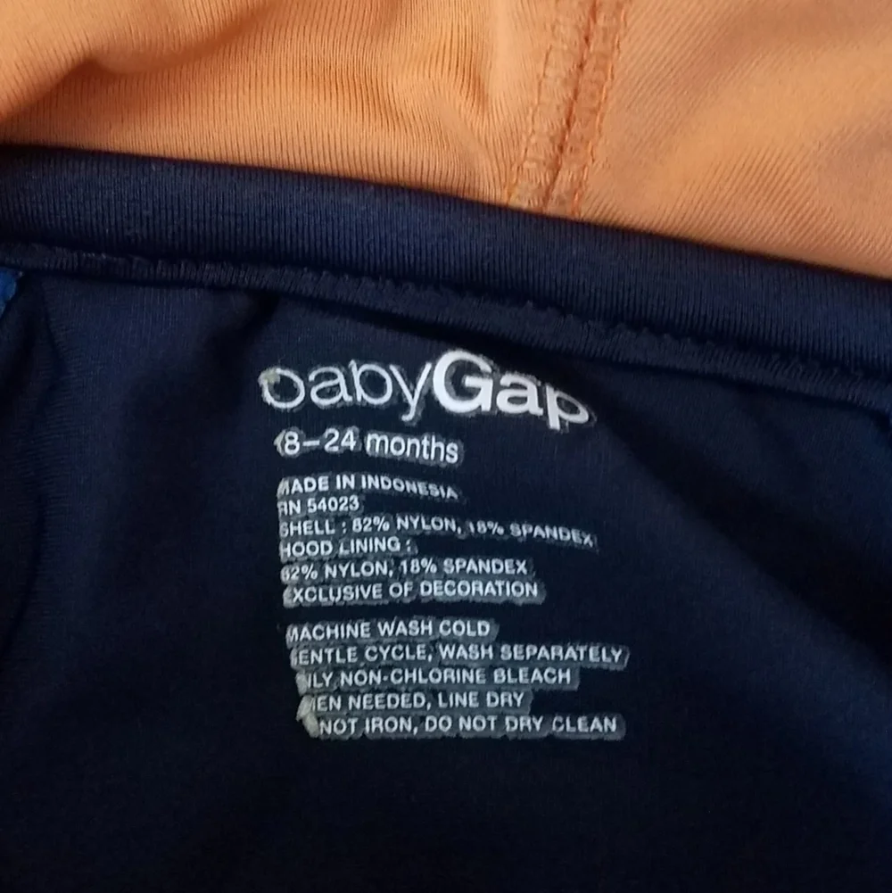 Gap Scuba Hood Rashguard Swim Beach Shirt 18-24m