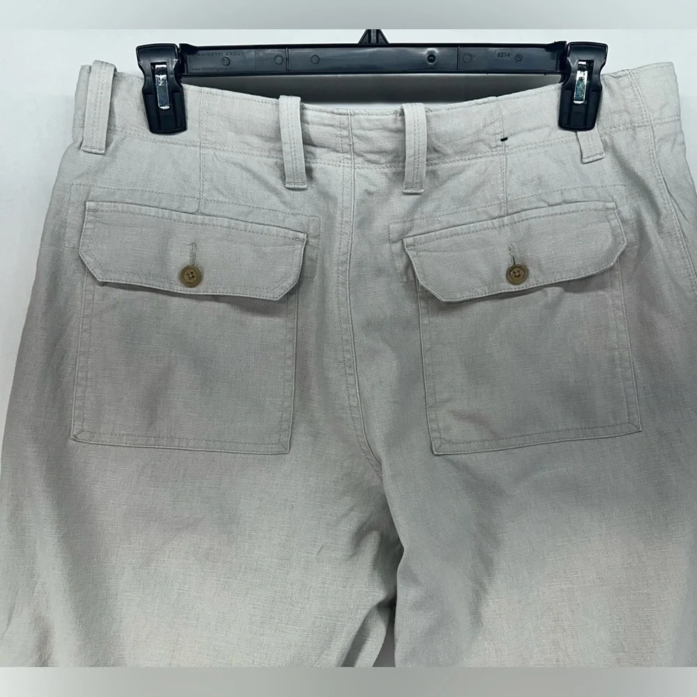 Banana Republic Pants Tan Linen Blend Zipper Drawstring Chino Mens 35x32 (35x31)