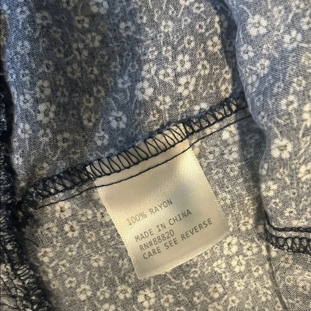 Cynthia‎ Rowley Floral Navy Blue and White Skirt