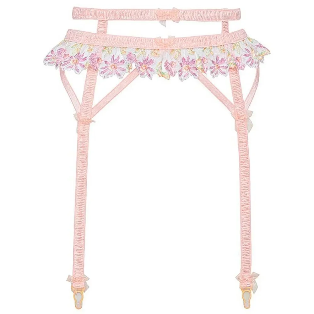 NEW For Love & Lemons April Bloom Garter Belt - XXS