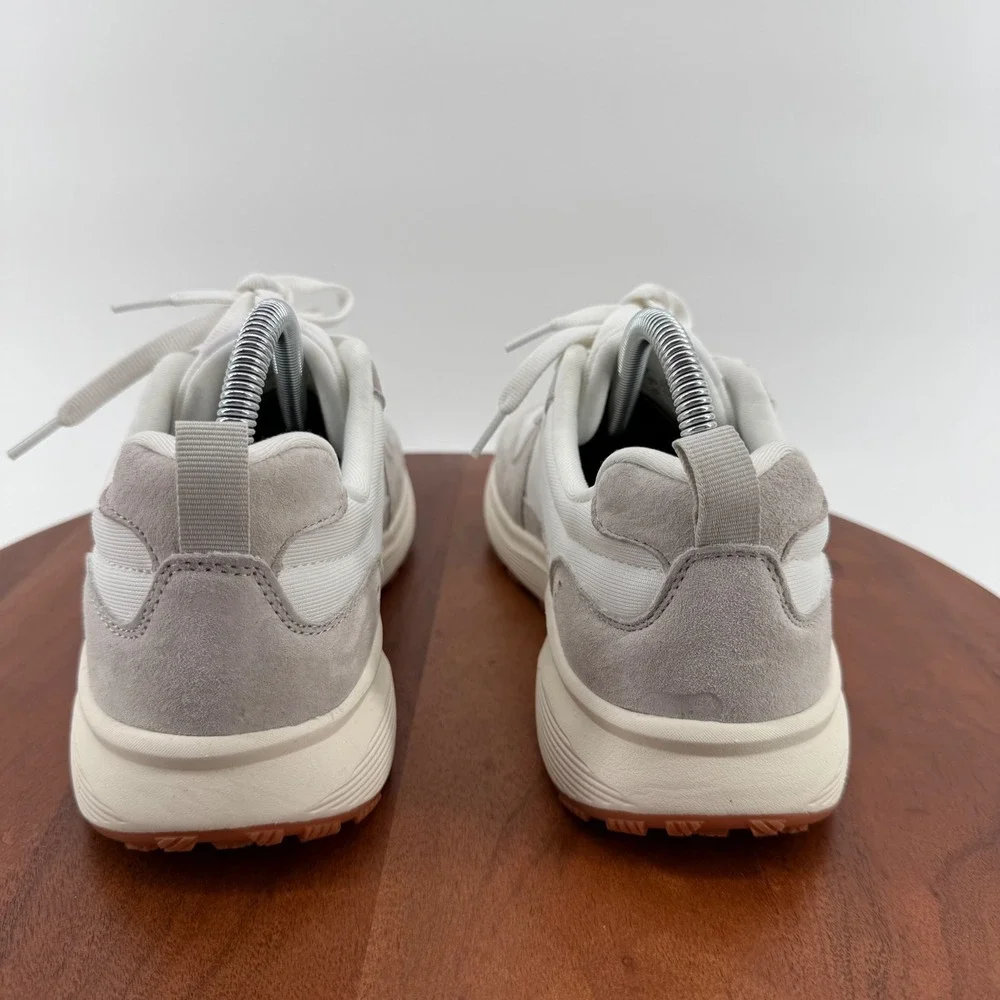 BRONAX S75 White Grey Suede Walking Lifestyle Sneakers EU 39 US Women 8 Men 6.5