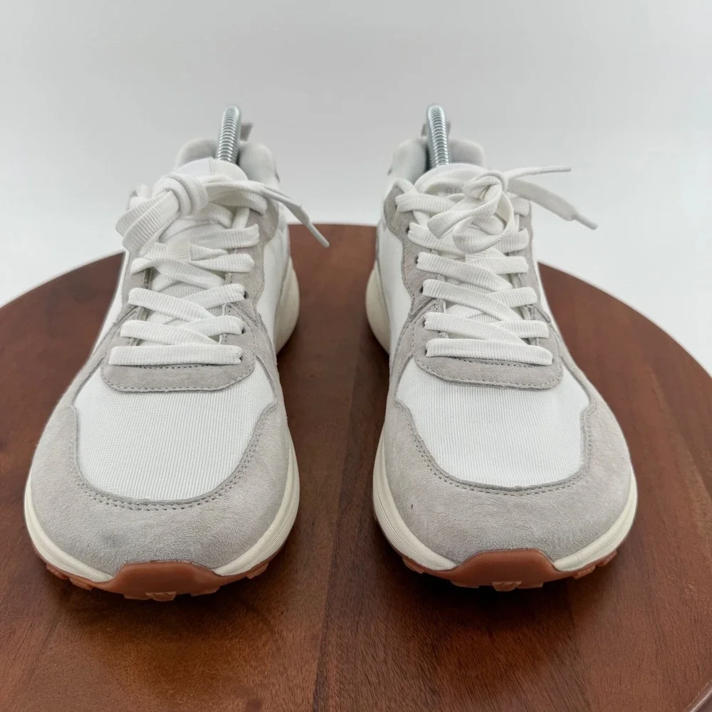 BRONAX S75 White Grey Suede Walking Lifestyle Sneakers EU 39 US Women 8 Men 6.5