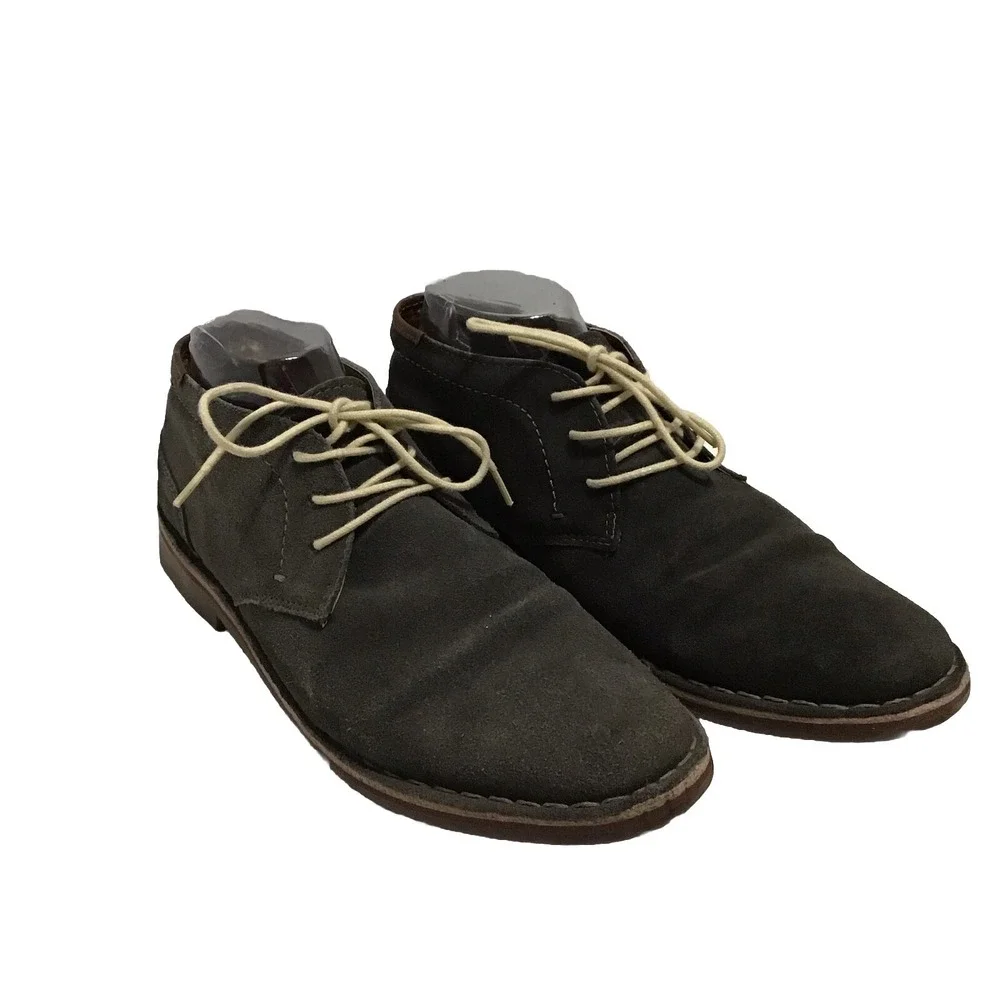 Kenneth Cole Reaction Size 9 Mens Leather Chukka Lace Up‎ Brown Dress Shoe
