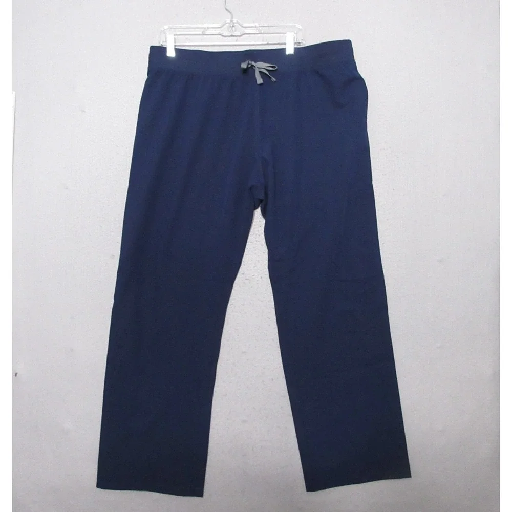 Figs Scrub Pants‎ Men XL Blue Livingston Basic Straight Medical Drawstring NWT