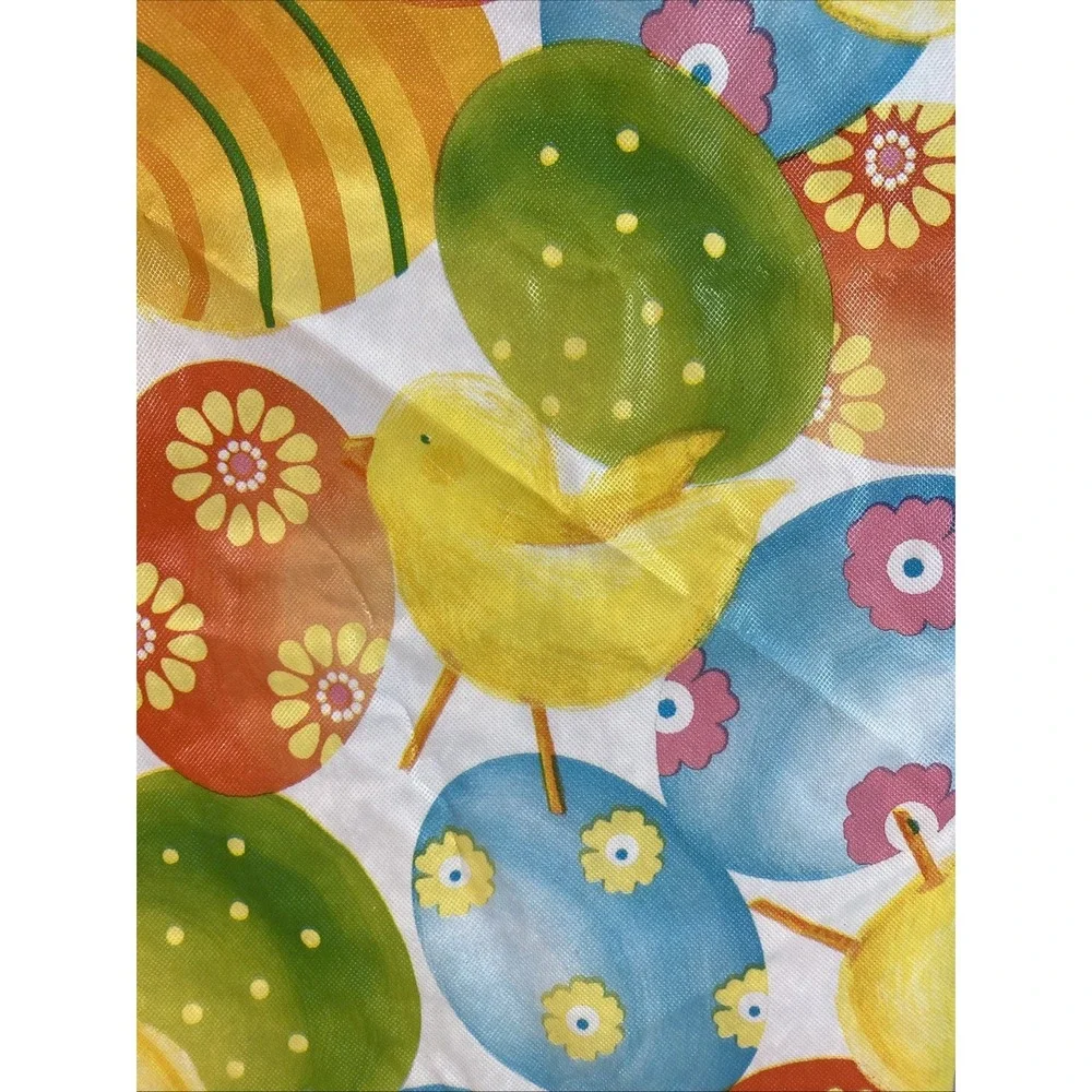 Easter Eggs‎ & Chicks 🐥 Vinyl Flannel Backed Tablecloth 68