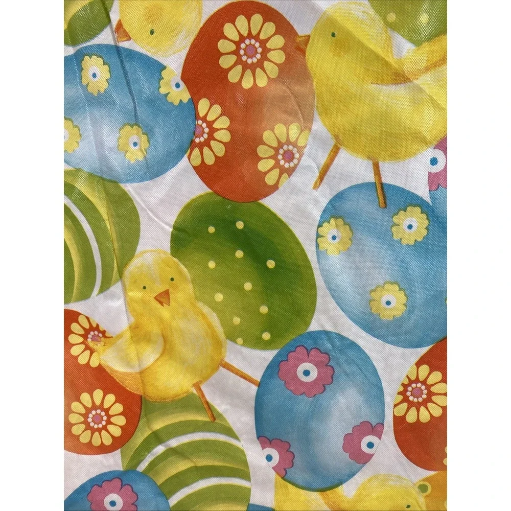 Easter Eggs‎ & Chicks 🐥 Vinyl Flannel Backed Tablecloth 68