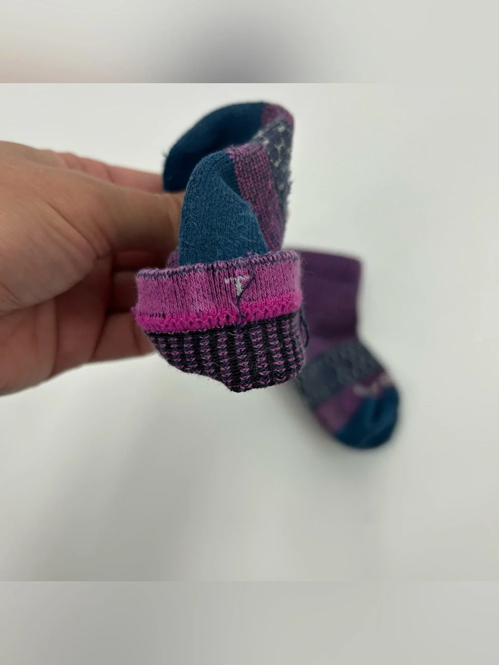 Bombas Purple and Navy Toddler Socks