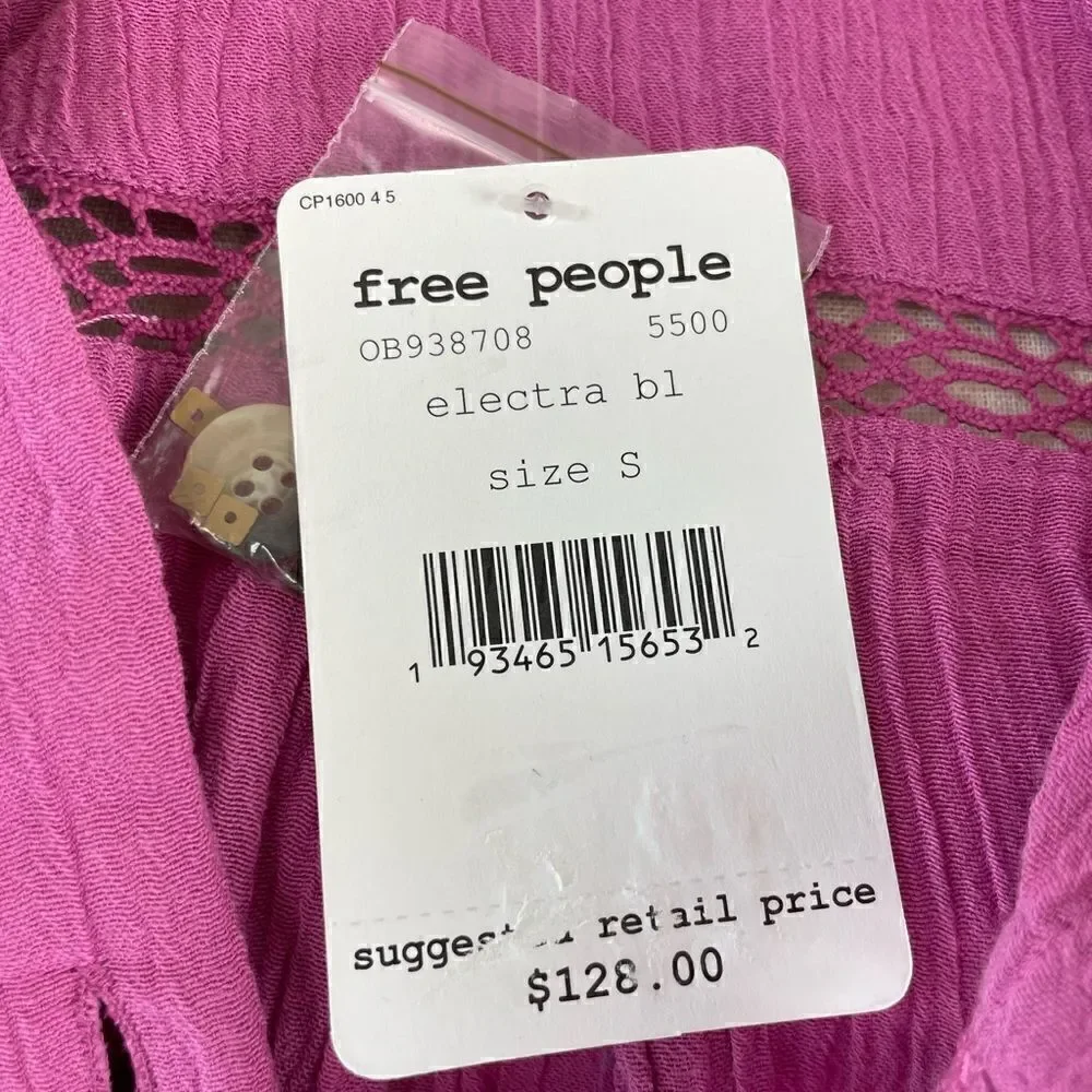 NWT Free People Electra Button Down Shirt Size S