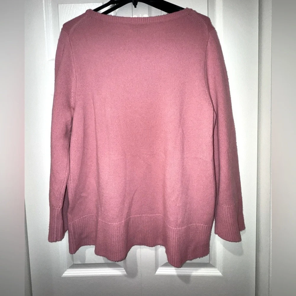 J Crew soft cashmere/wool mauve/pink sweater Size S. Slightly oversized.