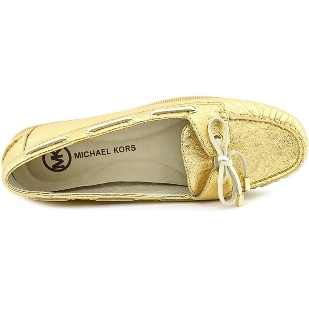 Michael Kors Blair Loafer Gold SZ 7.5 New