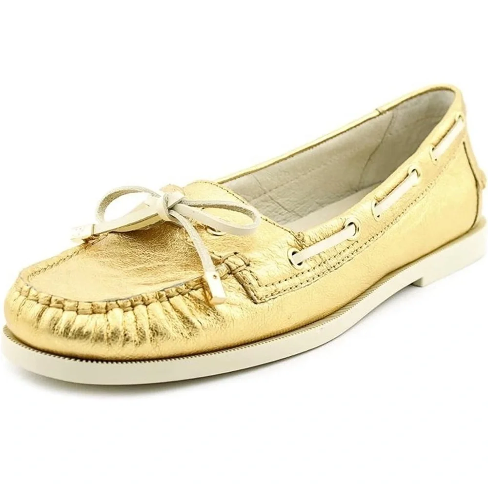 Michael Kors Blair Loafer Gold SZ 7.5 New