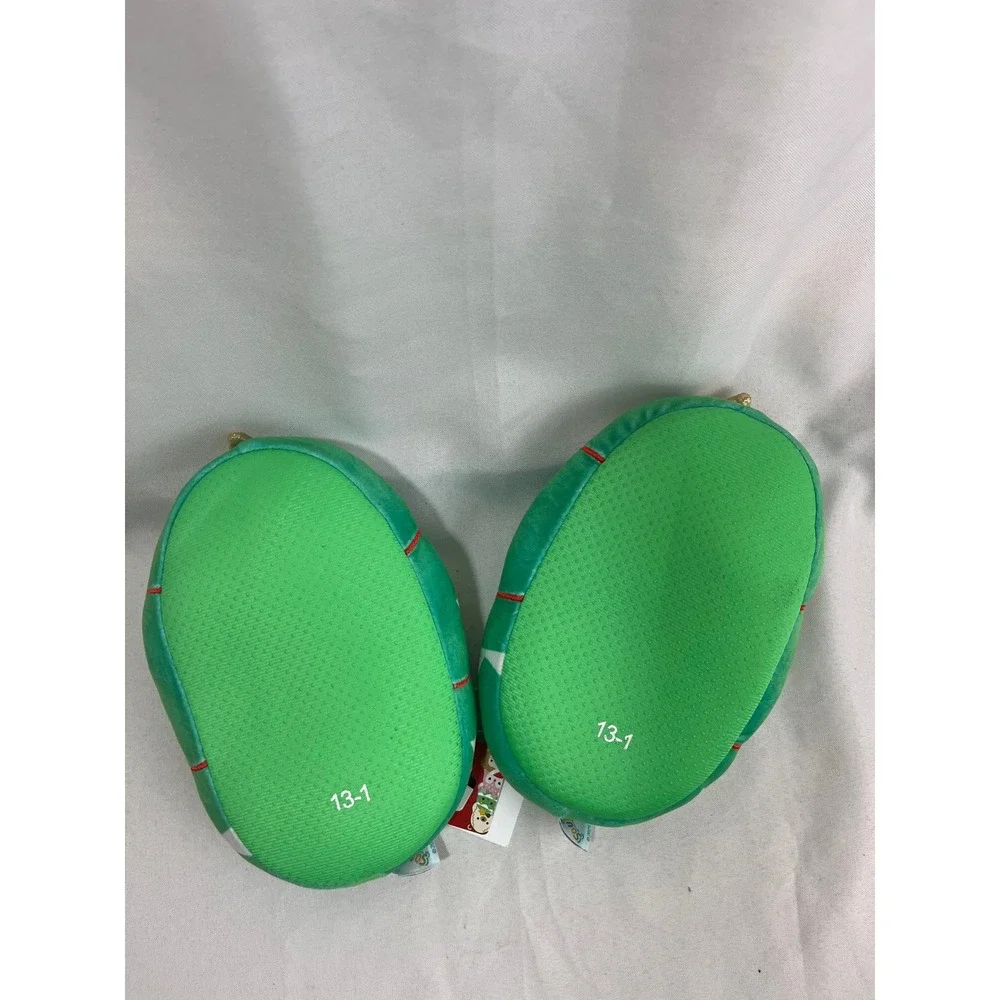 Squishmallows Christmas Tree Plush Slippers Kids Size 13/1 Green Holiday Carol