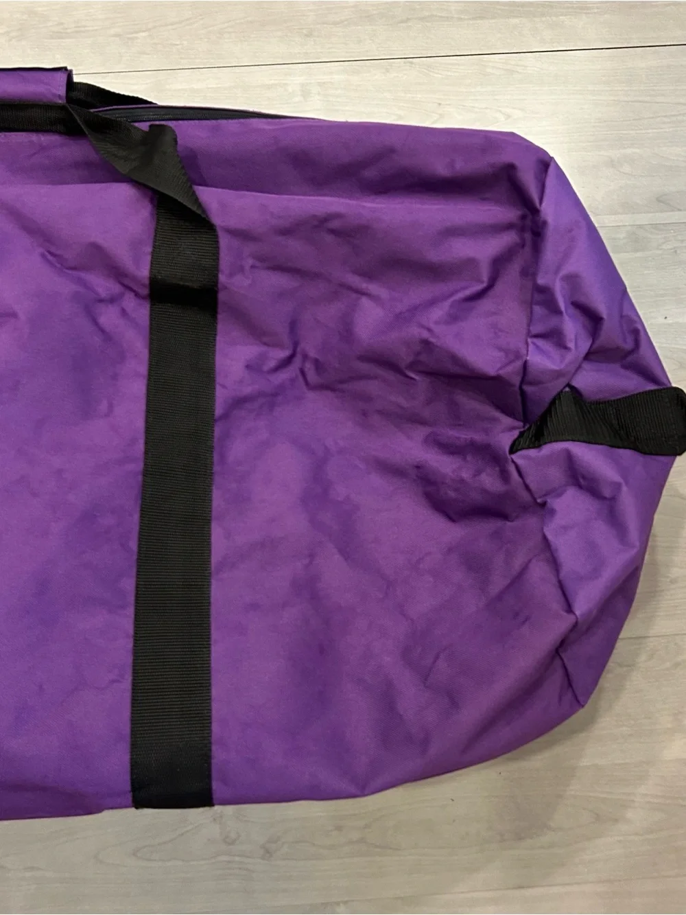 Vtg Llama Locomotor XXL Purple Duffle Bag 34” Travel Sports Equipment Gear Bag