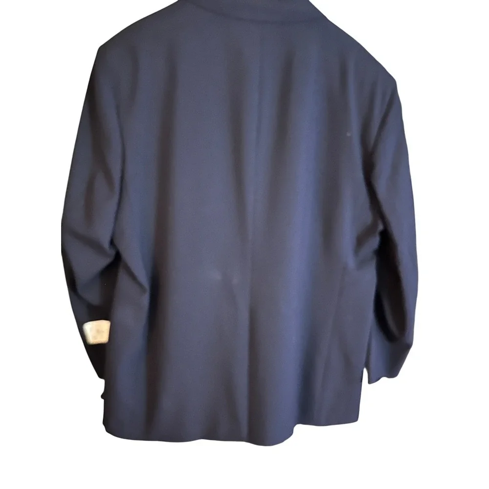 Angelica Career Fashions Coordinates Blazer Mens 44 Short Navy Wool Blend