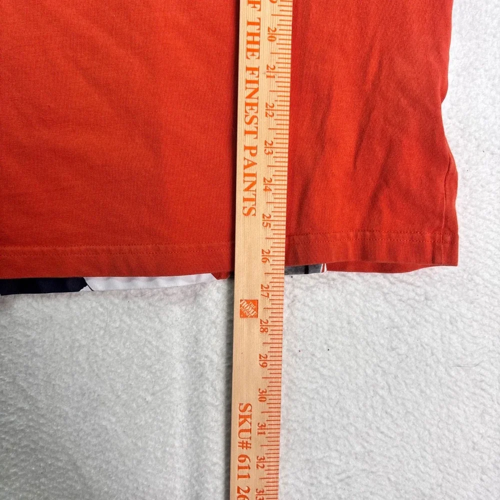 Adidas Originals Trefoil Graphic T Shirt Orange White Mens Medium Streetwear