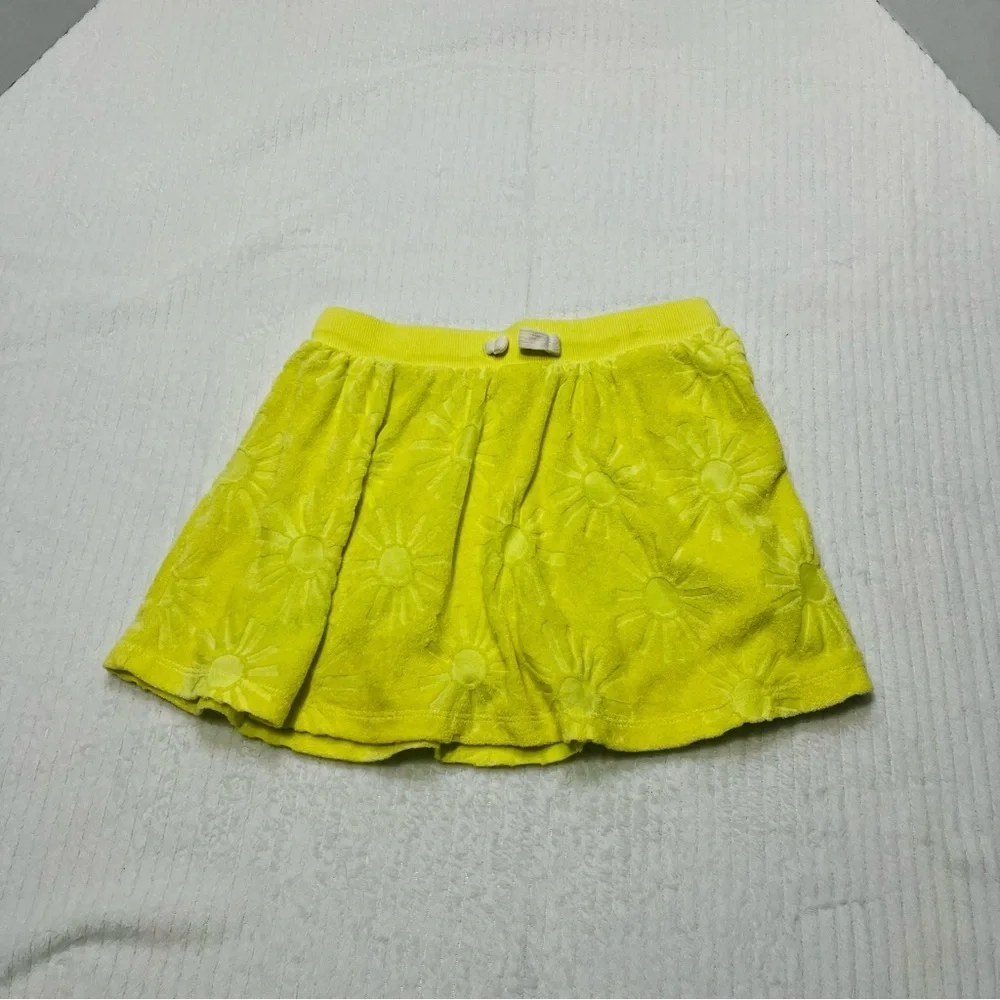 Old Navy Yellow Textured Skater Skirt