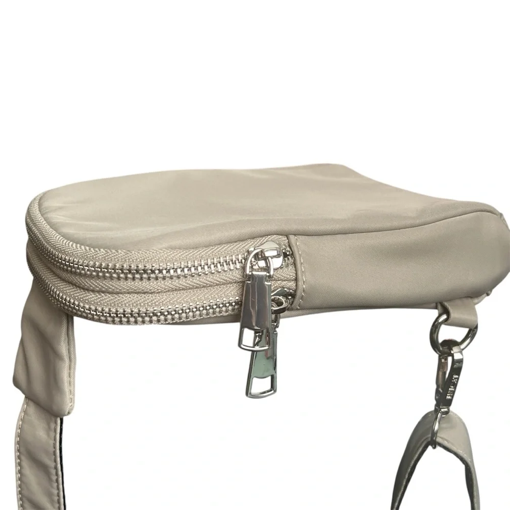 NWOT Inicat Crossbody Sling Bag Gray Travel Vacay Adjustable Nylon Utility