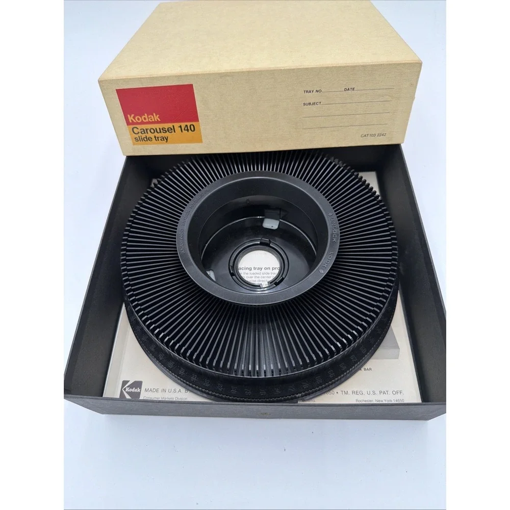 Vintage Kodak‎ Carousel Transvue 140 Slide Tray with Box
