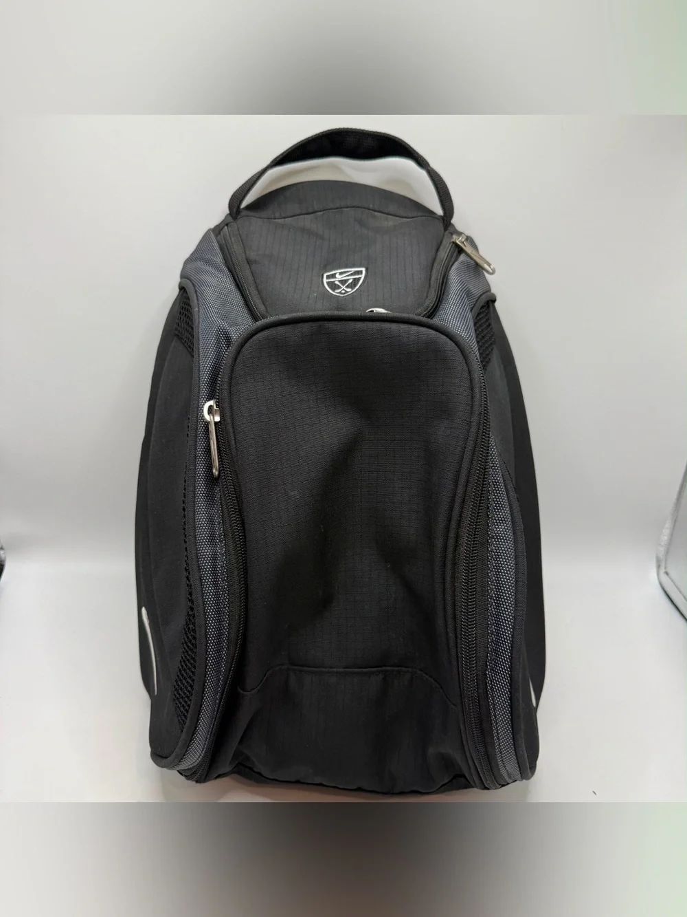 Nike Golf Shoe Bag Black Gray Travel Carry Case Organizer TG0022