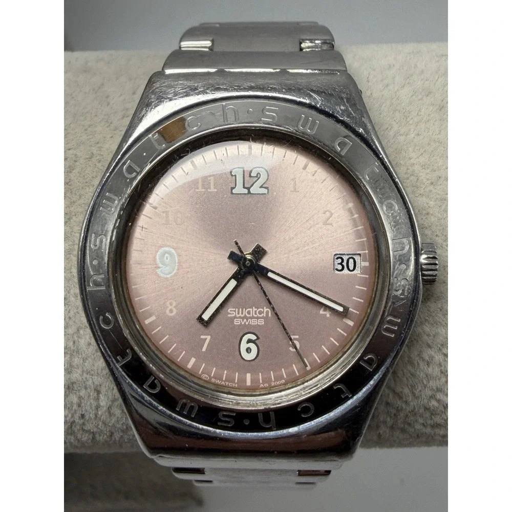 Swatch Irony New Battery Pink Dial Ladies Watch 33MM 6
