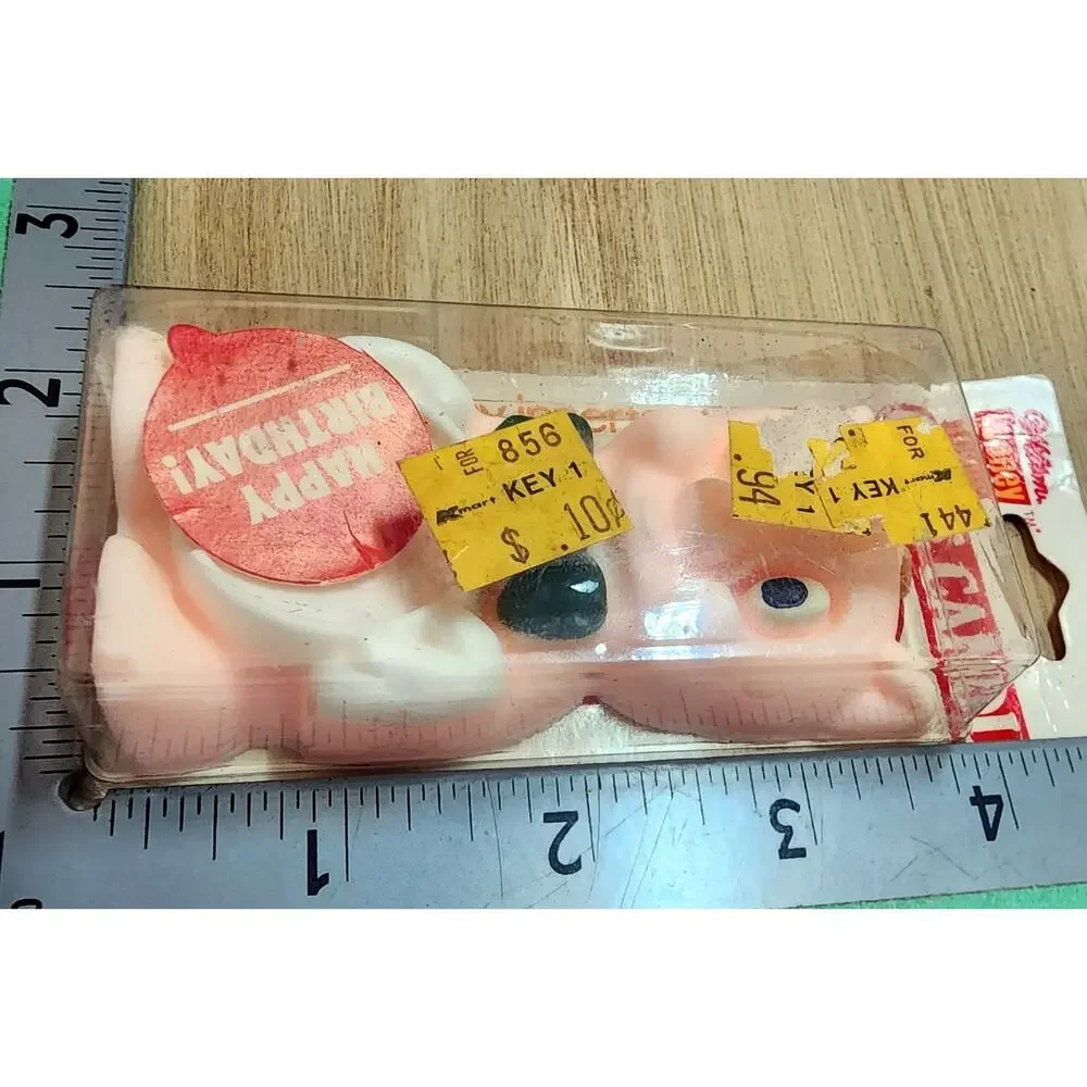 1979 Looney Tunes Porky Pig Birthday Candles Wilton Set of 2. With # Inserts 1-6
