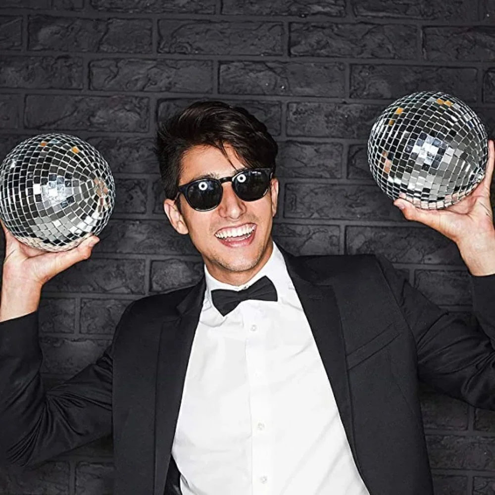 silver Disco party Ball- 6 In