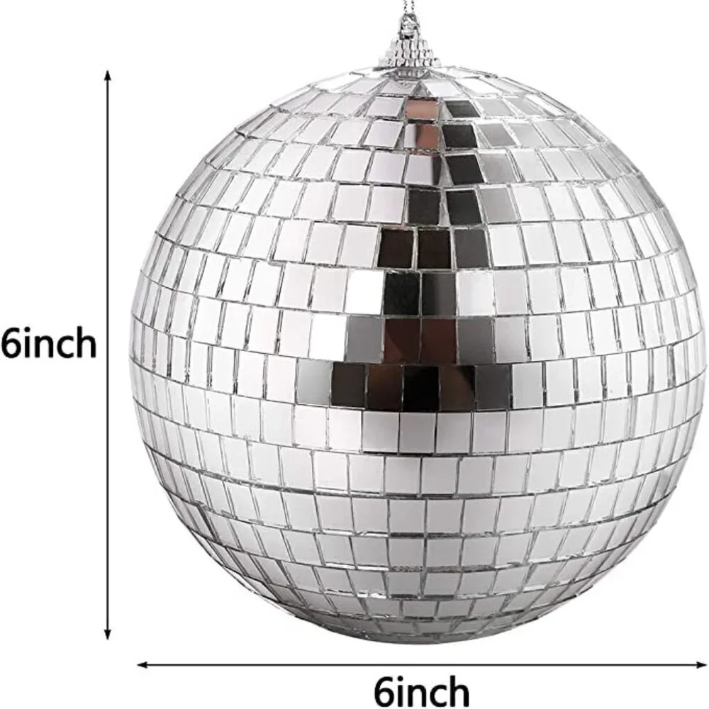 silver Disco party Ball- 6 In