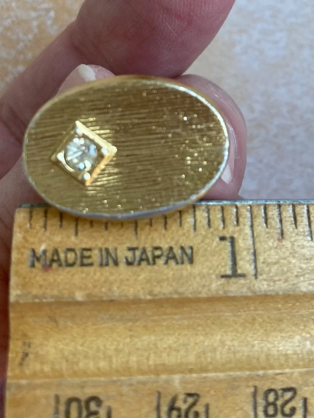 Cuff Links w/Rhinestone Embellishment