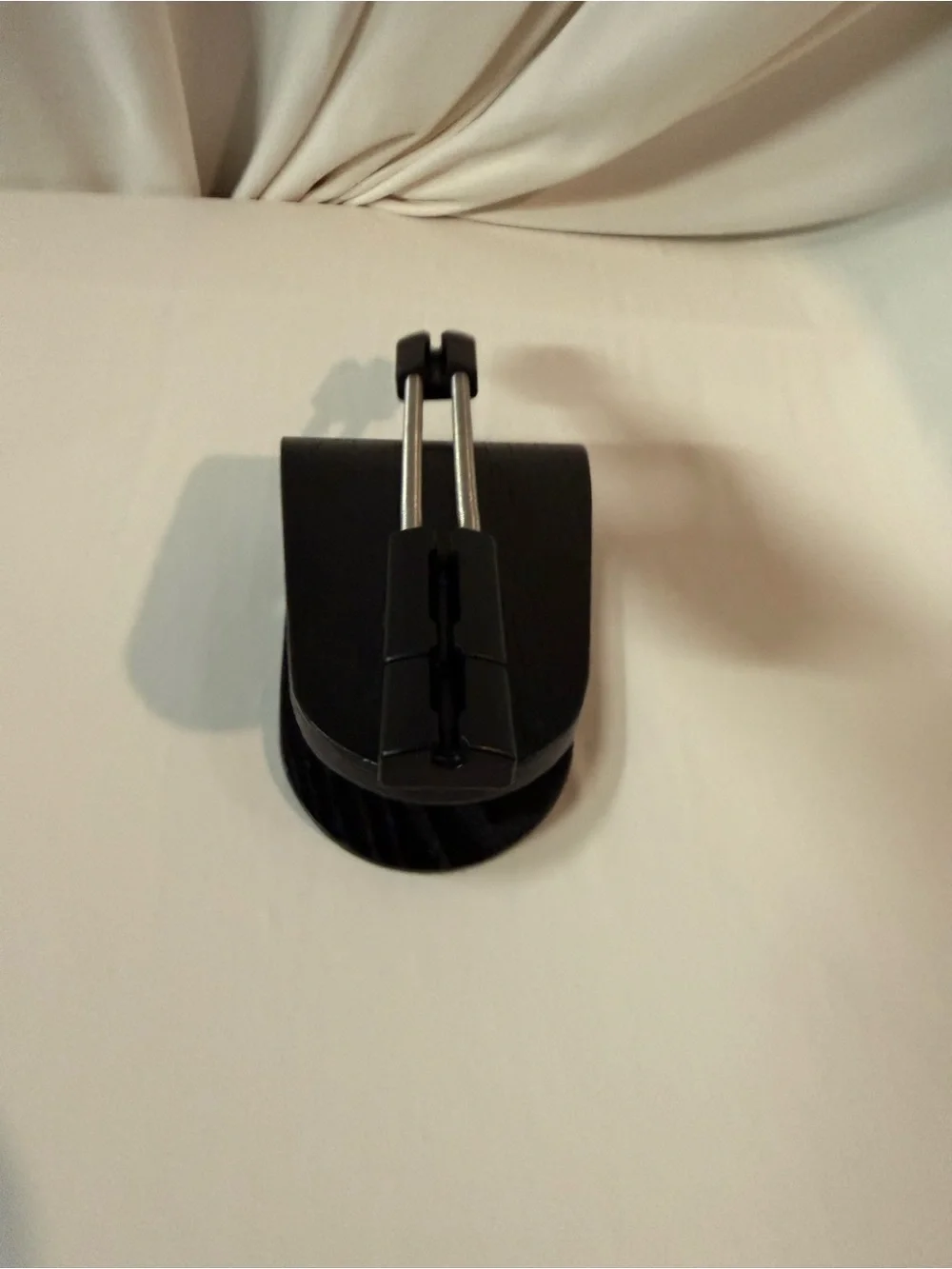 IKEA Black and Silver Mouse Holder / Cable Clip