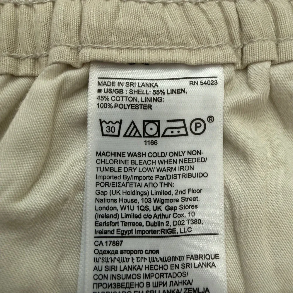 Banana Republic Slim Fit Pants Mens 34L Beige Grey Linen Blend Bundle 2 Pack