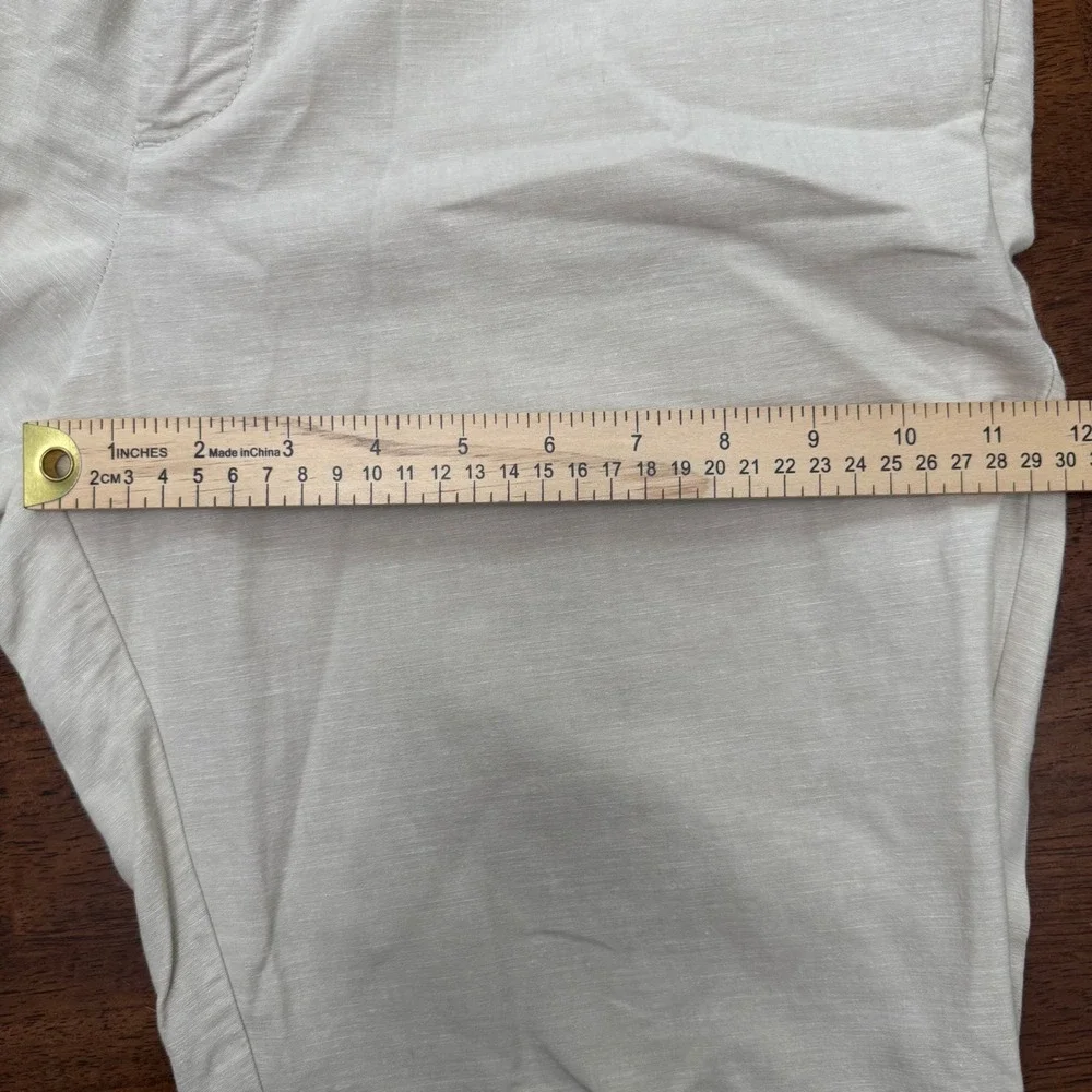 Banana Republic Slim Fit Pants Mens 34L Beige Grey Linen Blend Bundle 2 Pack