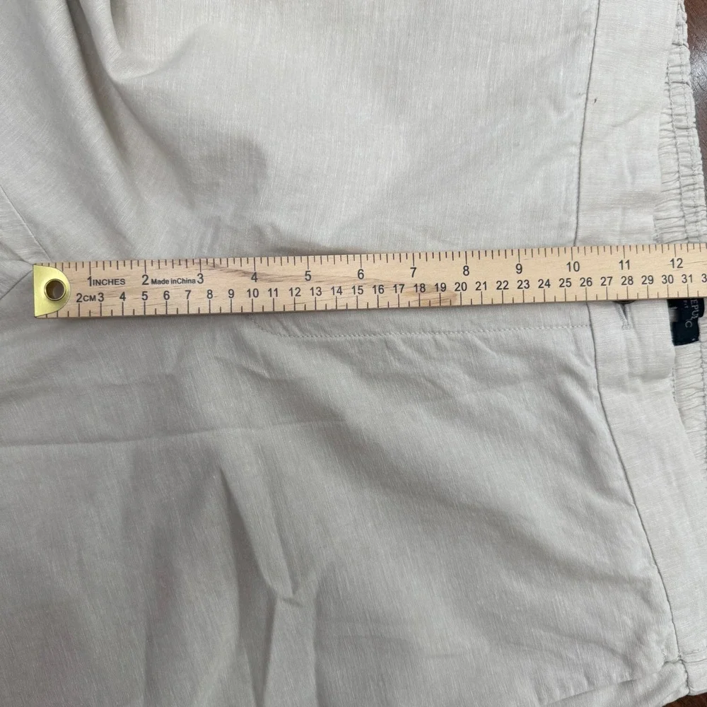 Banana Republic Slim Fit Pants Mens 34L Beige Grey Linen Blend Bundle 2 Pack