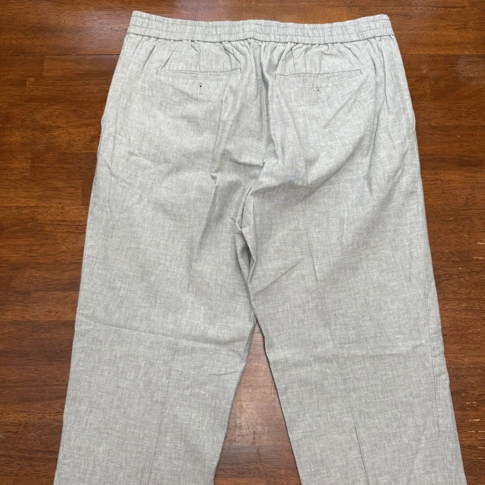 Banana Republic Slim Fit Pants Mens 34L Beige Grey Linen Blend Bundle 2 Pack