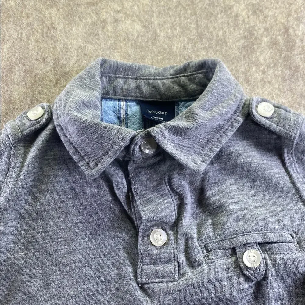 GAP Charcoal Collared Polo for Kids Size 0-3 Months