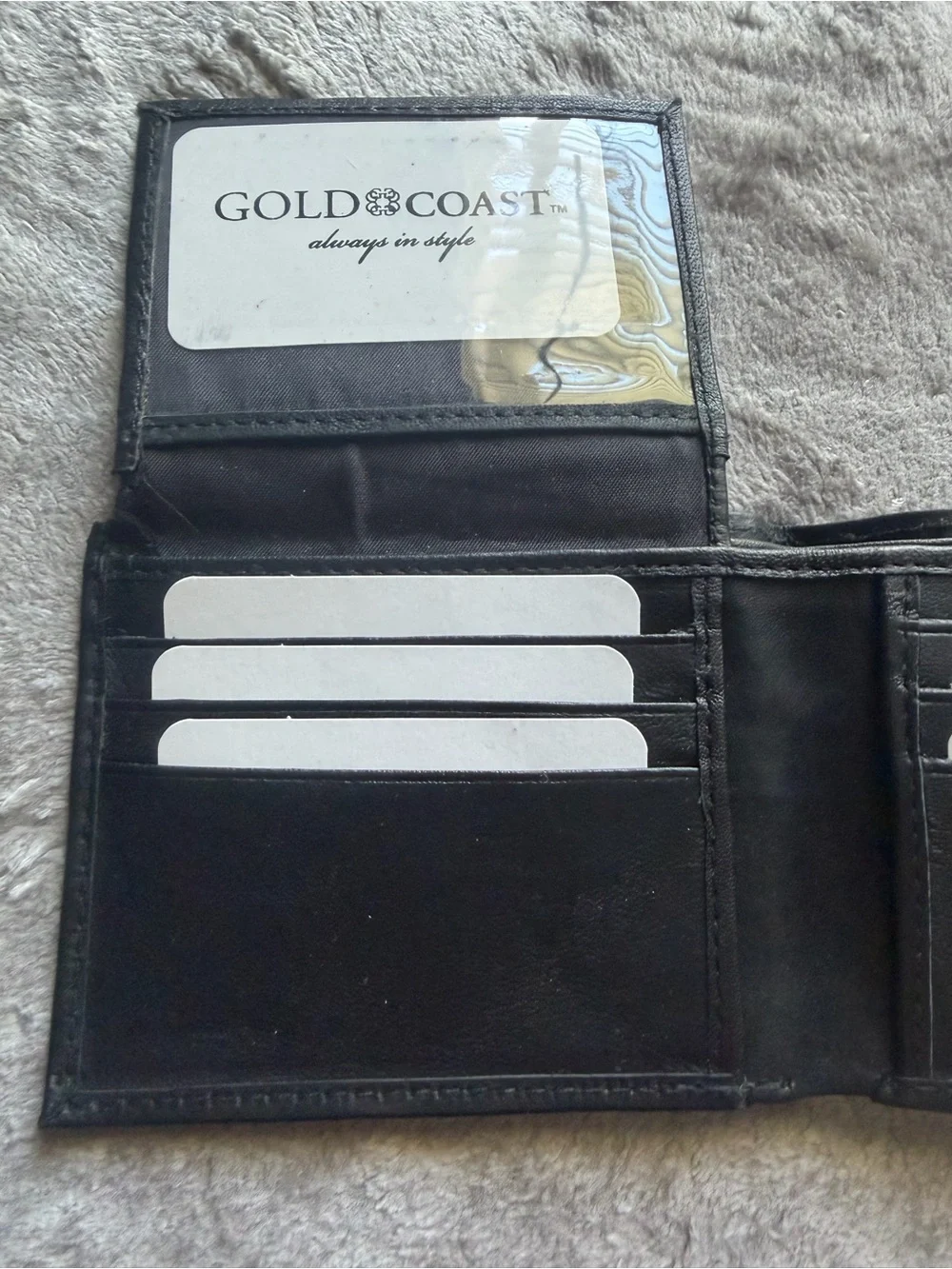 Classic Black Bi-Fold Wallet - Men Accessories