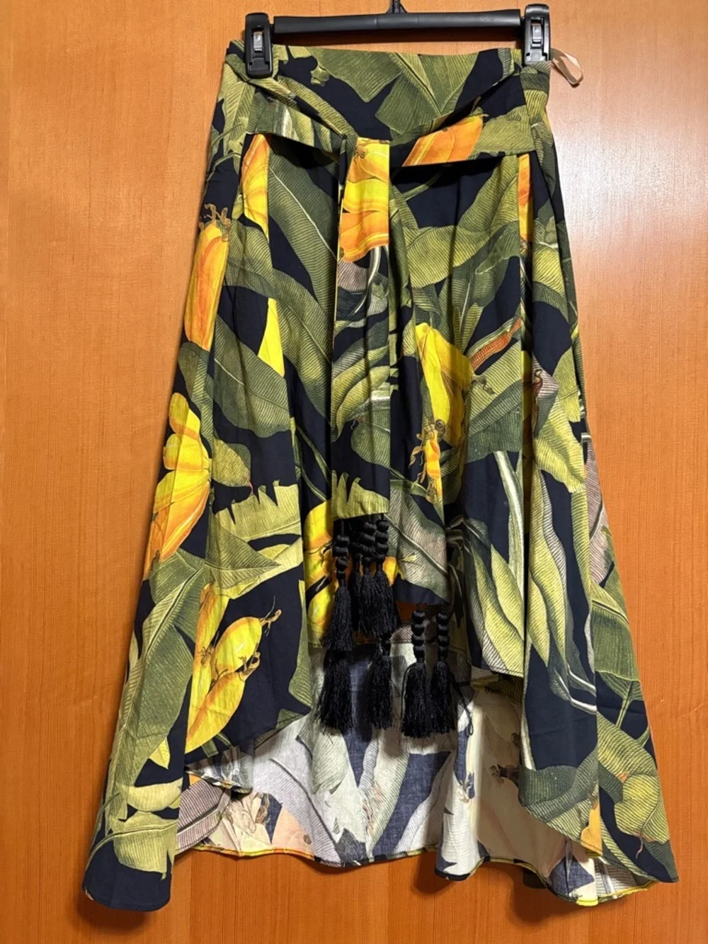 FARM Rio Banana Craze Print High-Low Skirt