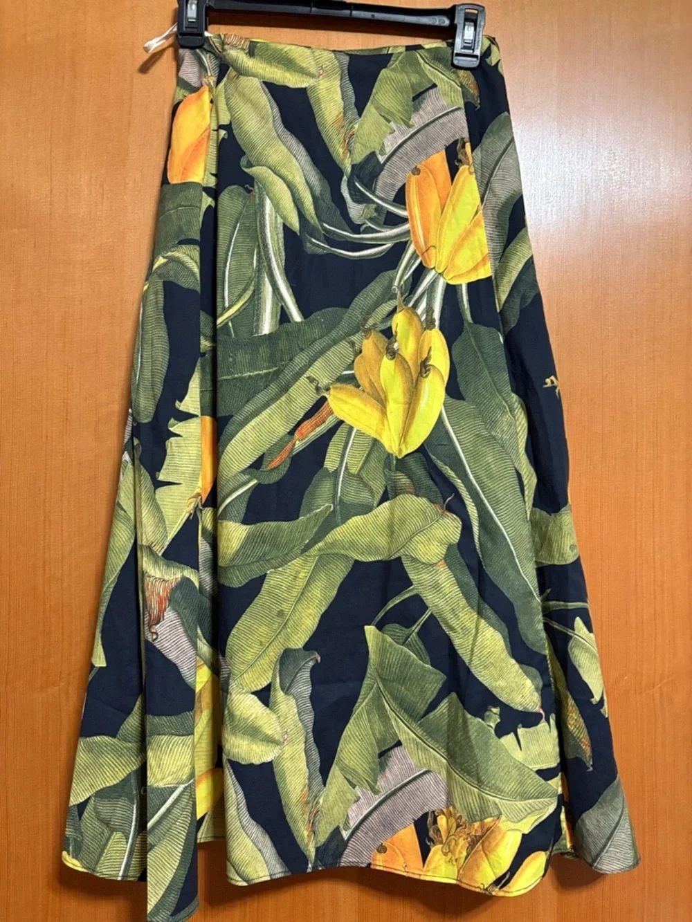 FARM Rio Banana Craze Print High-Low Skirt